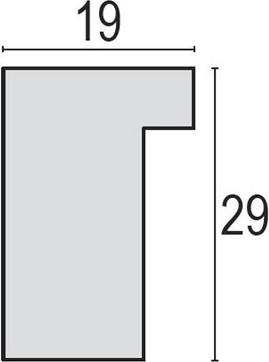 Zep - Houten Vintage Fotolijst Athis / Wit Voor Foto Formaat 15x20 - Sy1268 - Grijs