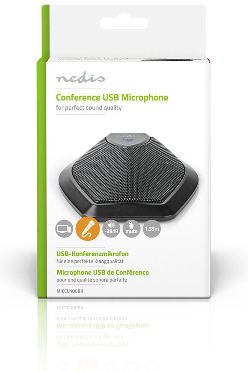 Nedis Bedrade Microfoon | Conferentie | Mute-Knop | USB