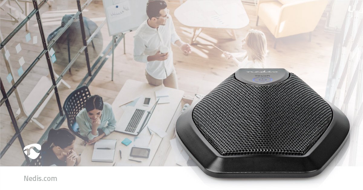 Nedis Bedrade Microfoon | Conferentie | Mute-Knop | USB