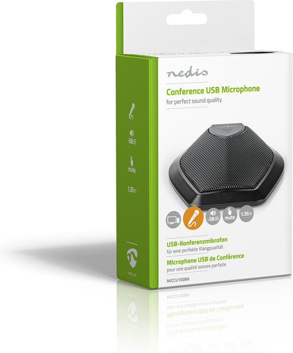 Nedis Bedrade Microfoon | Conferentie | Mute-Knop | USB