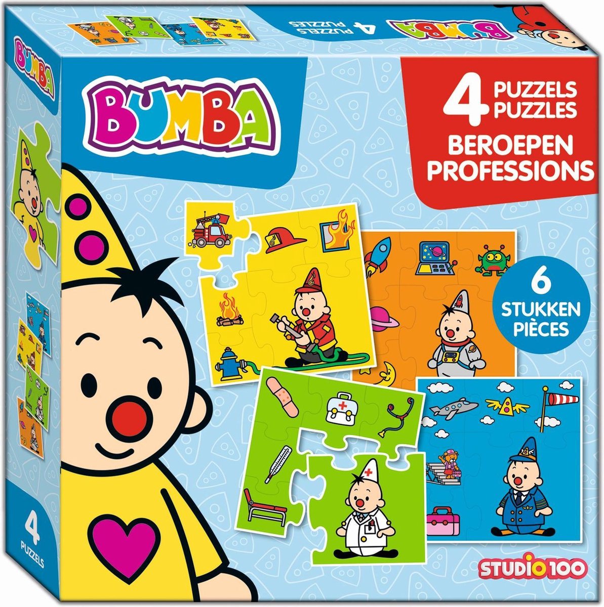 Studio 100 Puzzel Bumba Beroepen - 4 X 6 Stukjes