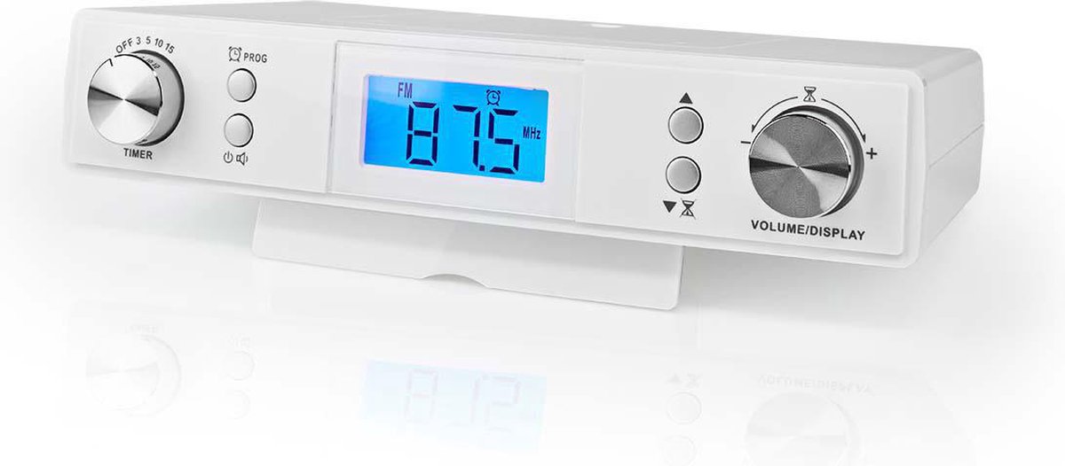 Nedis FM Radio | Onder De Kast | 20 Voorkeurzenders | Automatische Dimmer | - Wit