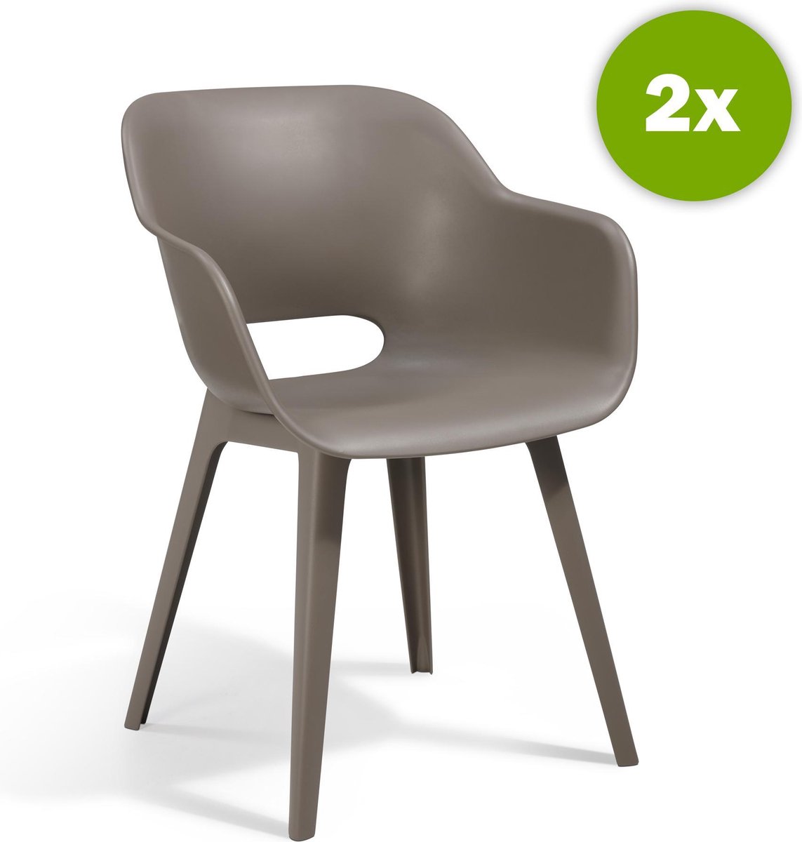 Allibert Akola Tuinstoel - 2 st. - Bruin