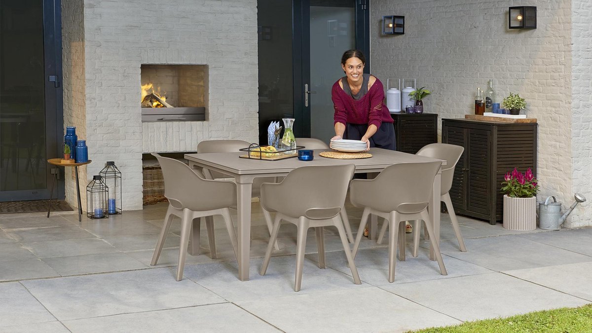 Allibert Akola Tuinstoel - 2 st. - Bruin