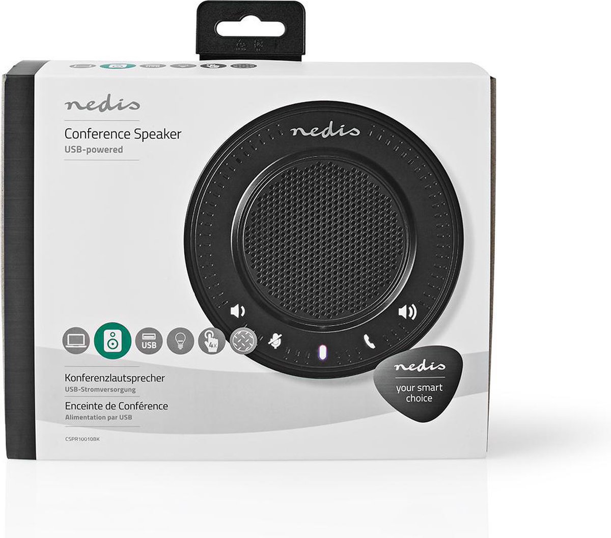 Nedis Conference Speaker | 2.5 W | Touch-Bediening | USB-Gevoed | - Zwart