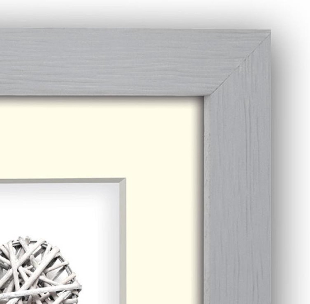 Zep - Houten Fotolijst Met Passe-partout Regent 8 Formaat 15x20 / 20x30 Cm - V32238 - Grijs