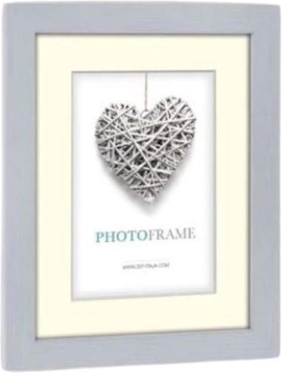 Zep - Houten Fotolijst Met Passe-partout Regent 8 Formaat 15x20 / 20x30 Cm - V32238 - Grijs