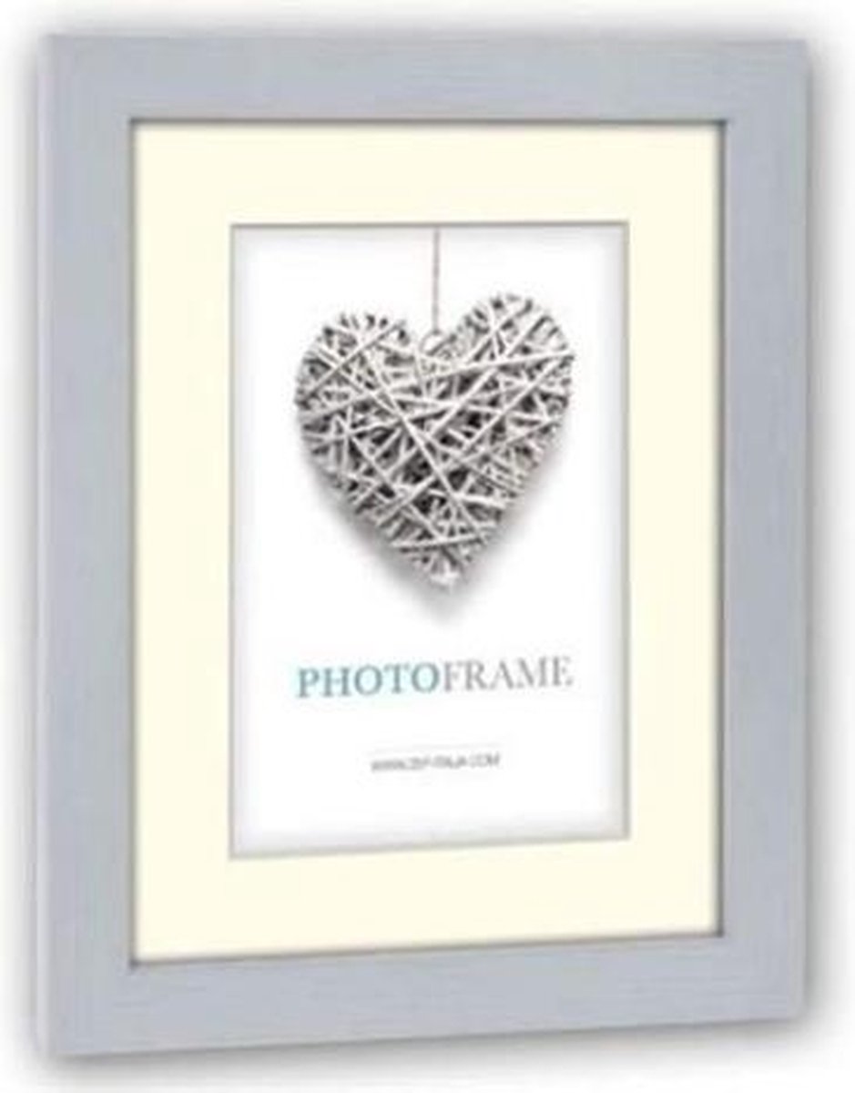 Zep - Houten Fotolijst Met Passe-partout Regent 8 Formaat 7x10 / 10x15 Cm - V32468 - Grijs