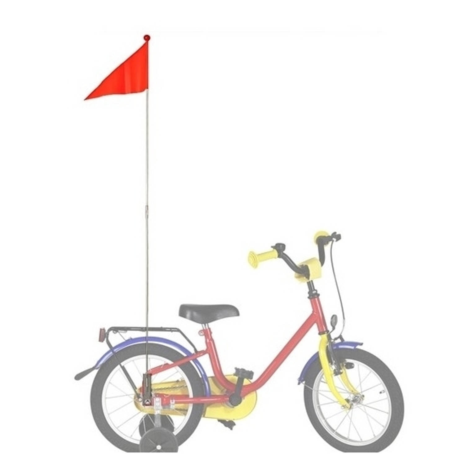 Bike Fun Fietsvlag - 150 Cm - Fietsvlaggetjes - Oranje