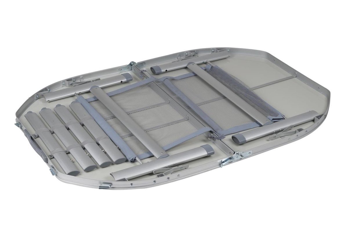 Bo-Camp - Tafel - Premium - Ovaal - Koffermodel - 120x80 Cm - Grijs