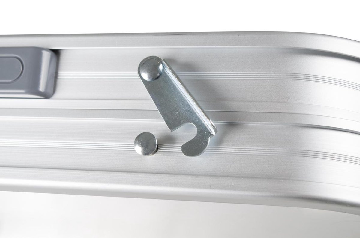 Bo-Camp - Tafel - Premium - Ovaal - Koffermodel - 120x80 Cm - Grijs