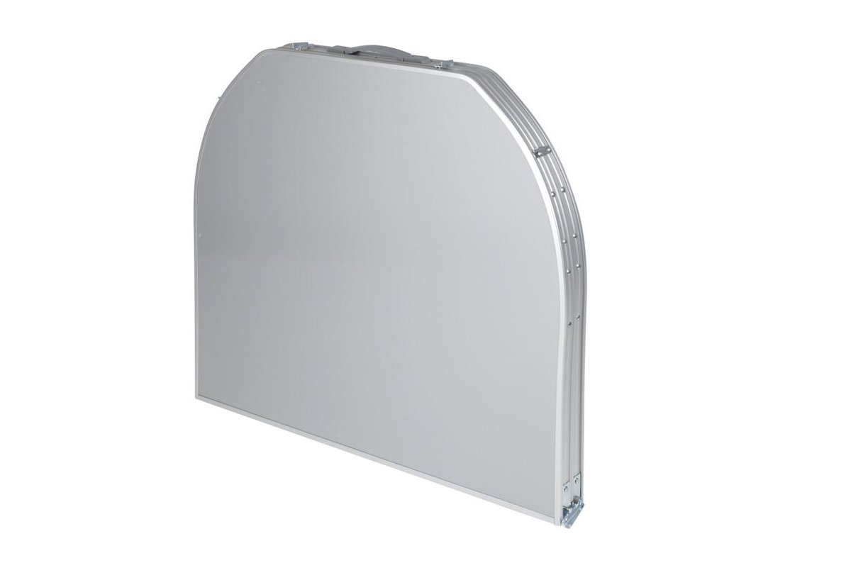 Bo-Camp - Tafel - Premium - Ovaal - Koffermodel - 120x80 Cm - Grijs