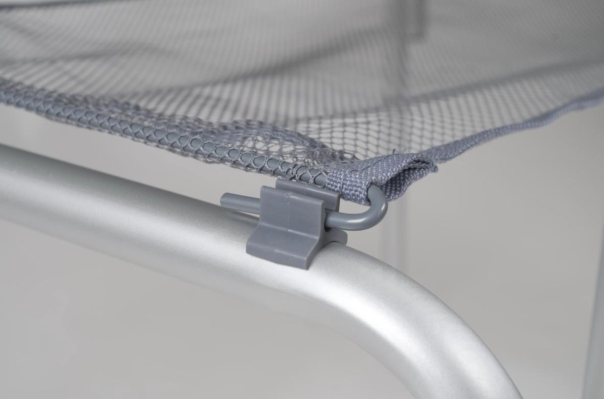 Bo-Camp - Tafel - Premium - Ovaal - Koffermodel - 120x80 Cm - Grijs