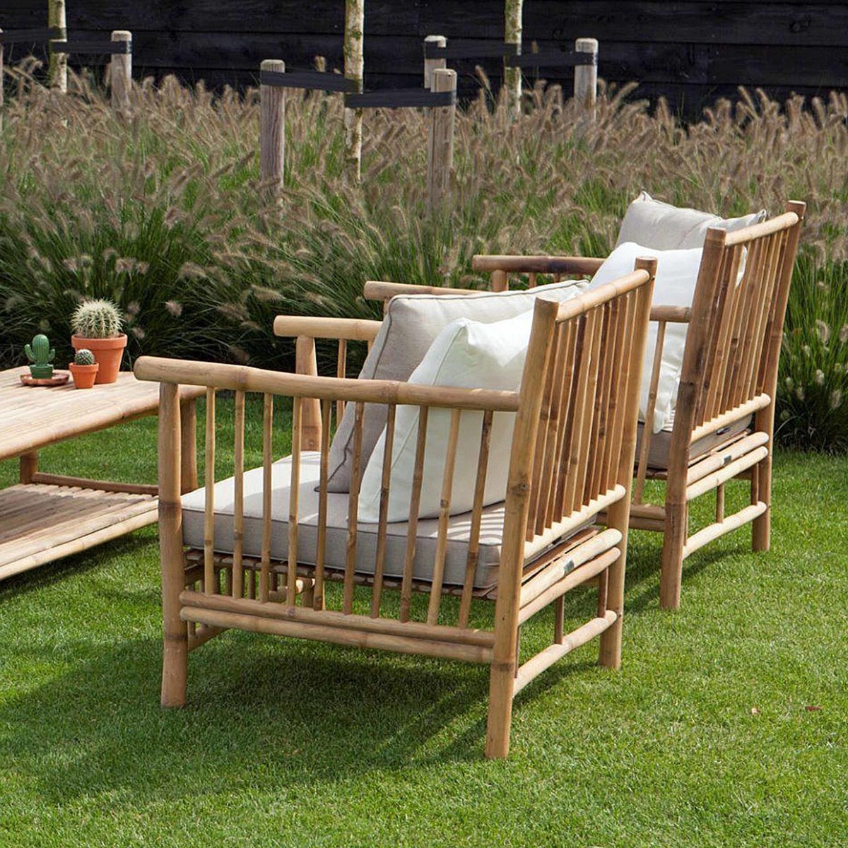 Exotan Bamboo Loungestoel - Bruin