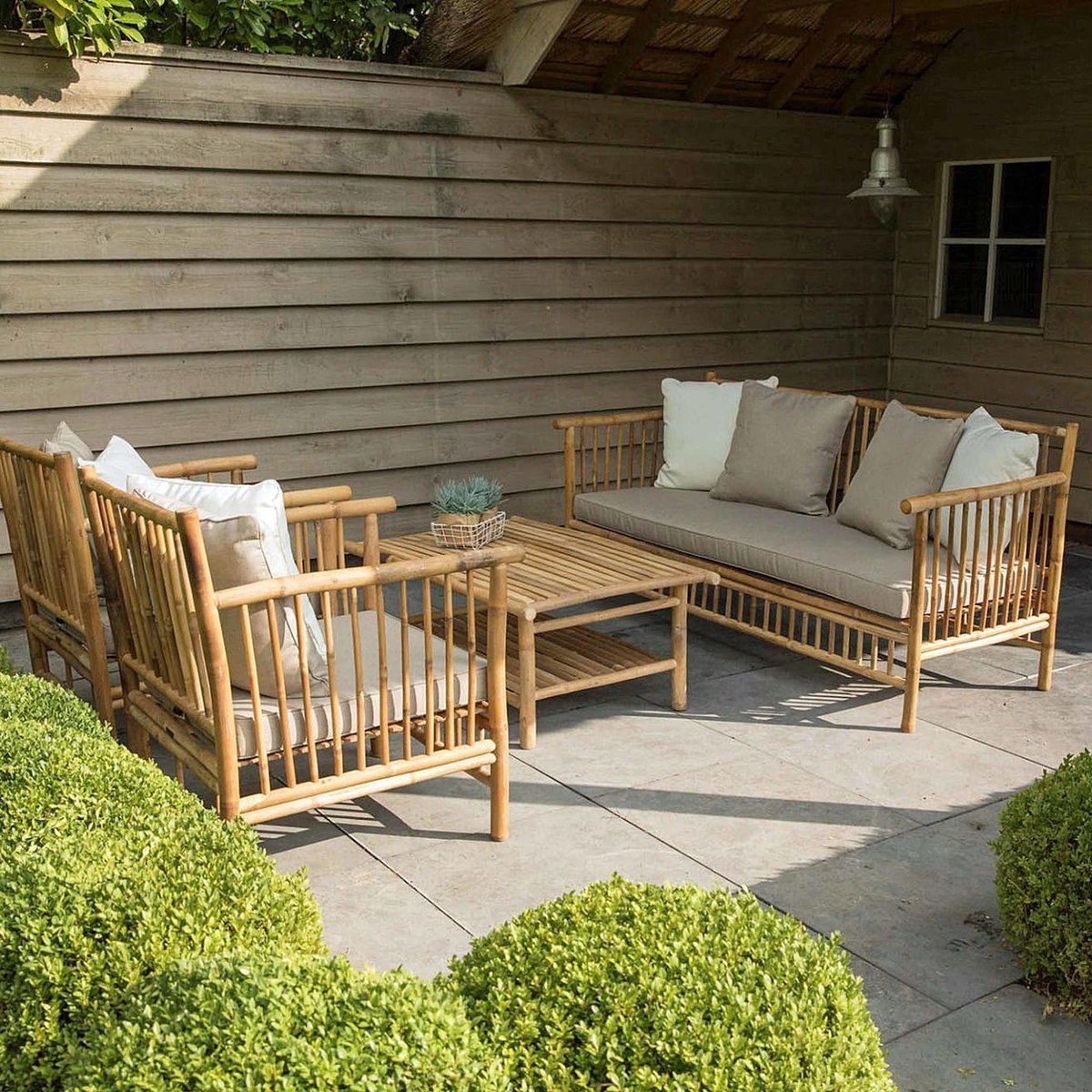 Exotan Bamboo Loungestoel - Bruin