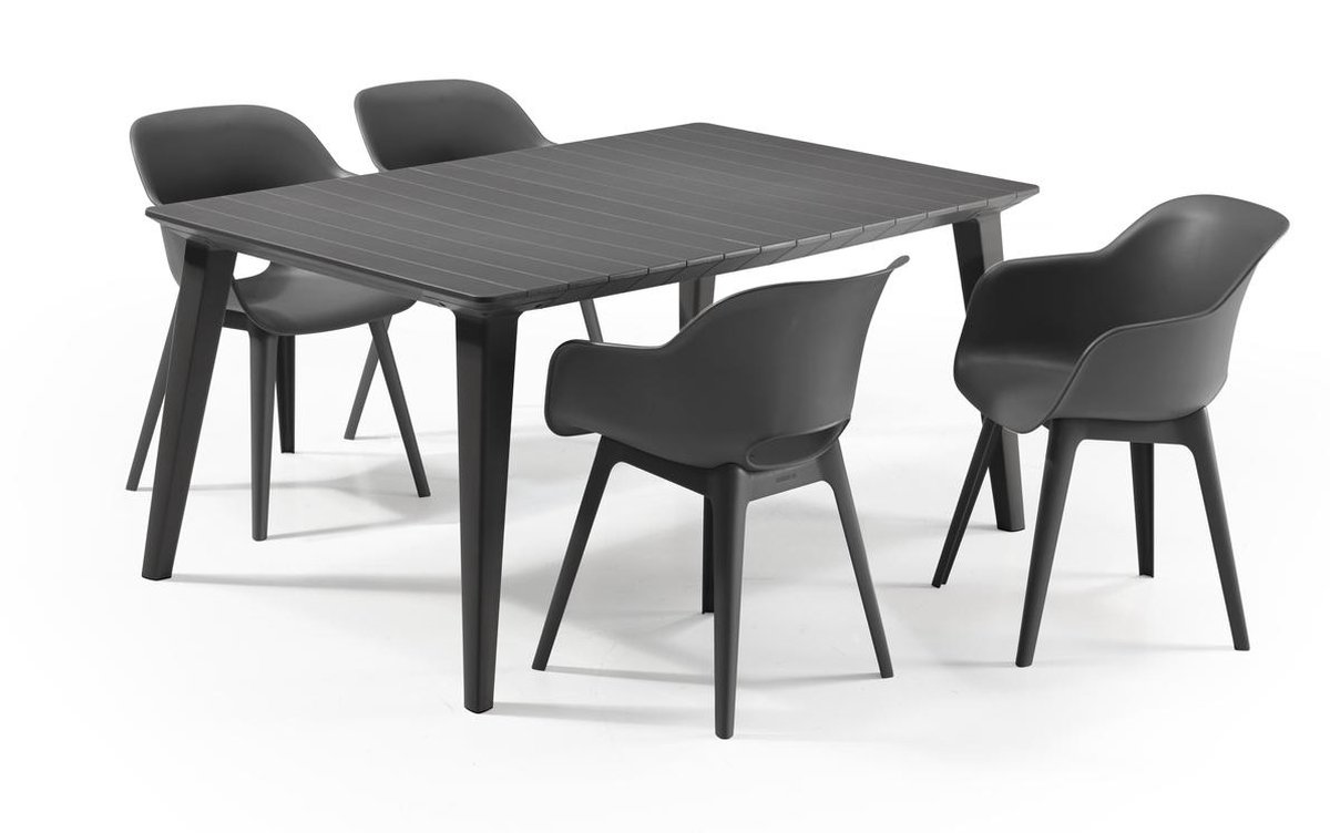 Allibert Akola Tuinstoel - 2 st. - Zwart