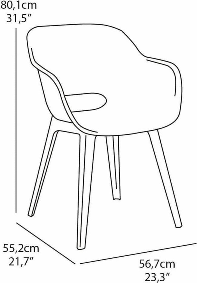 Allibert Akola Tuinstoel - 2 st. - Zwart