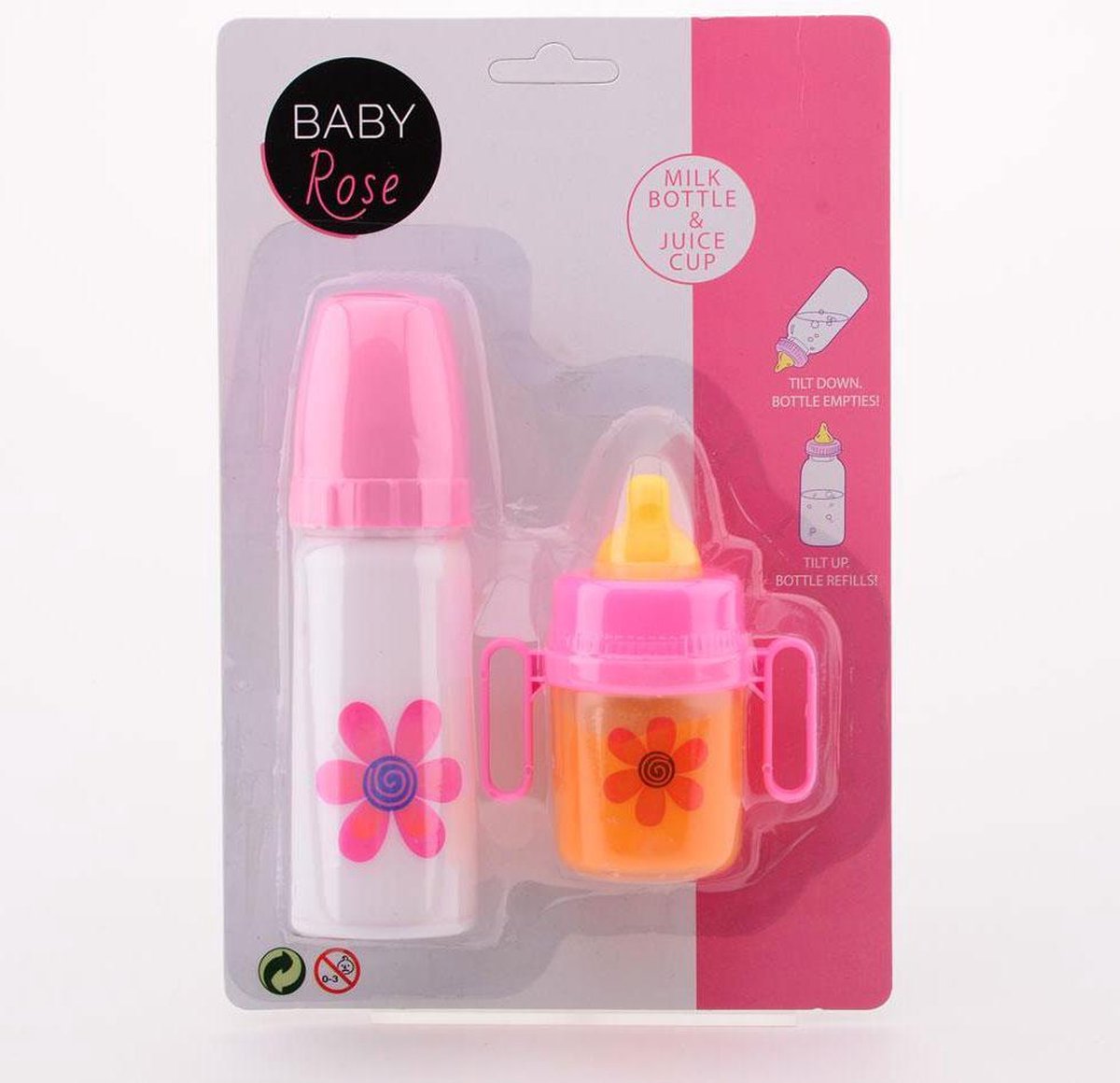 Johntoy Baby Rose Magische Drinkflessen 2 Stuks - Roze