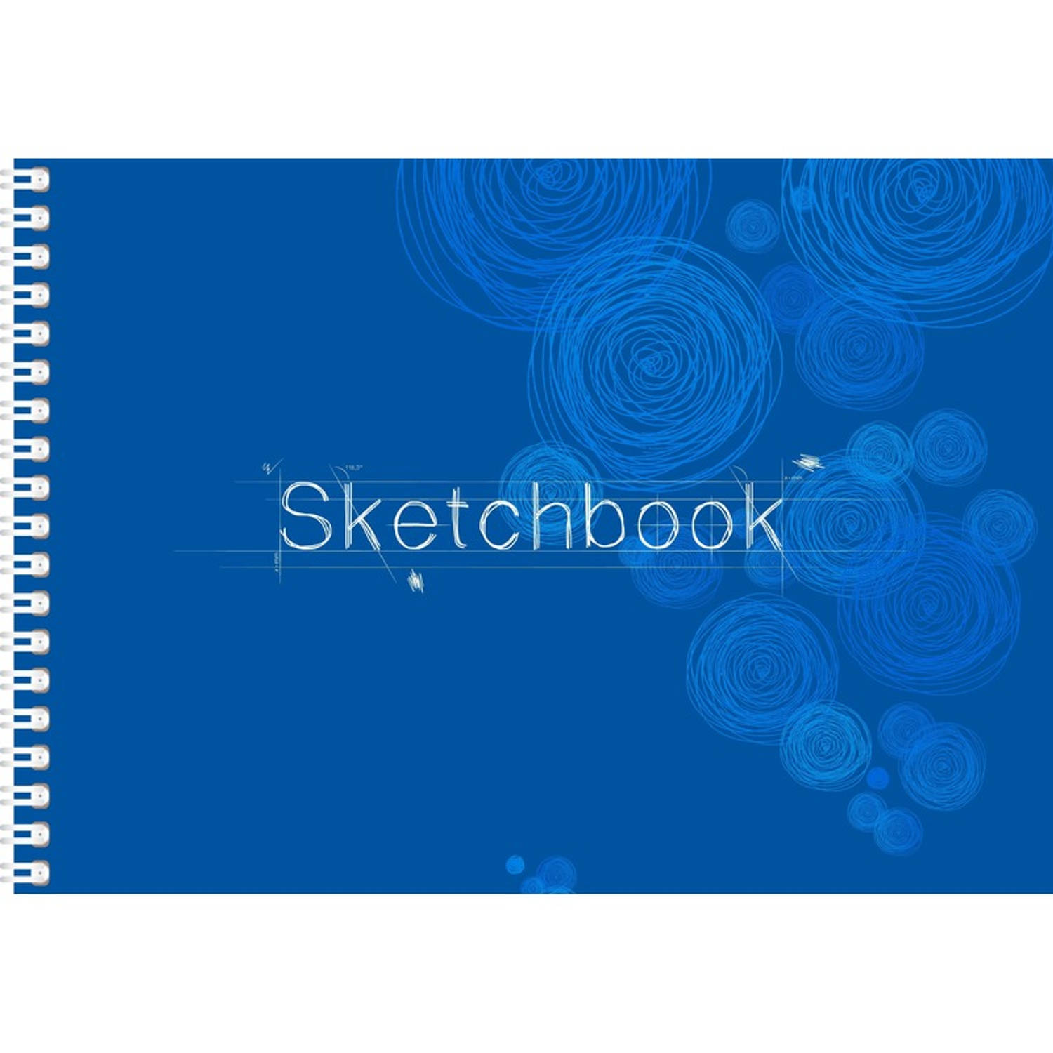 3x Schetsboeken/tekenboeken A4 Formaat - 20 Vellen - Hobby Tekenpapier - Blauw