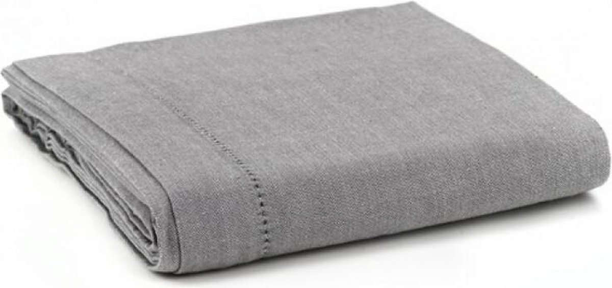 KOOK Chambray Tafelkleed 140 x 230 cm - Grijs
