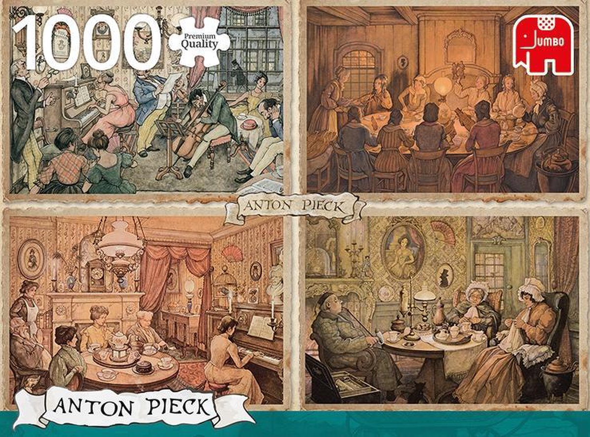 Jumbo Legpuzzel Anton Pieck: Living Room Entertainment 1000 Stukjes