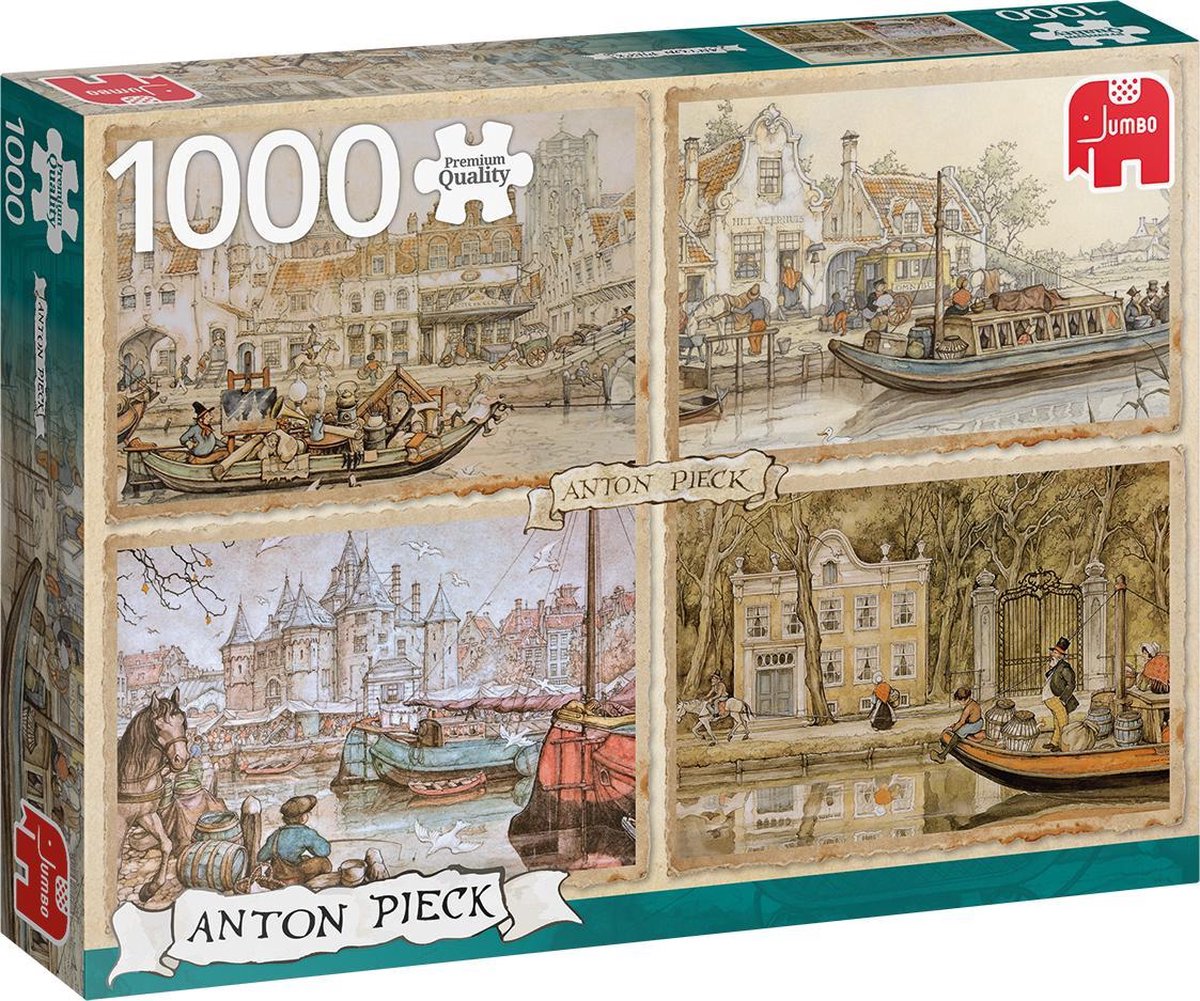 Jumbo Legpuzzel Anton Pieck: Canal Boats 1000 Stukjes