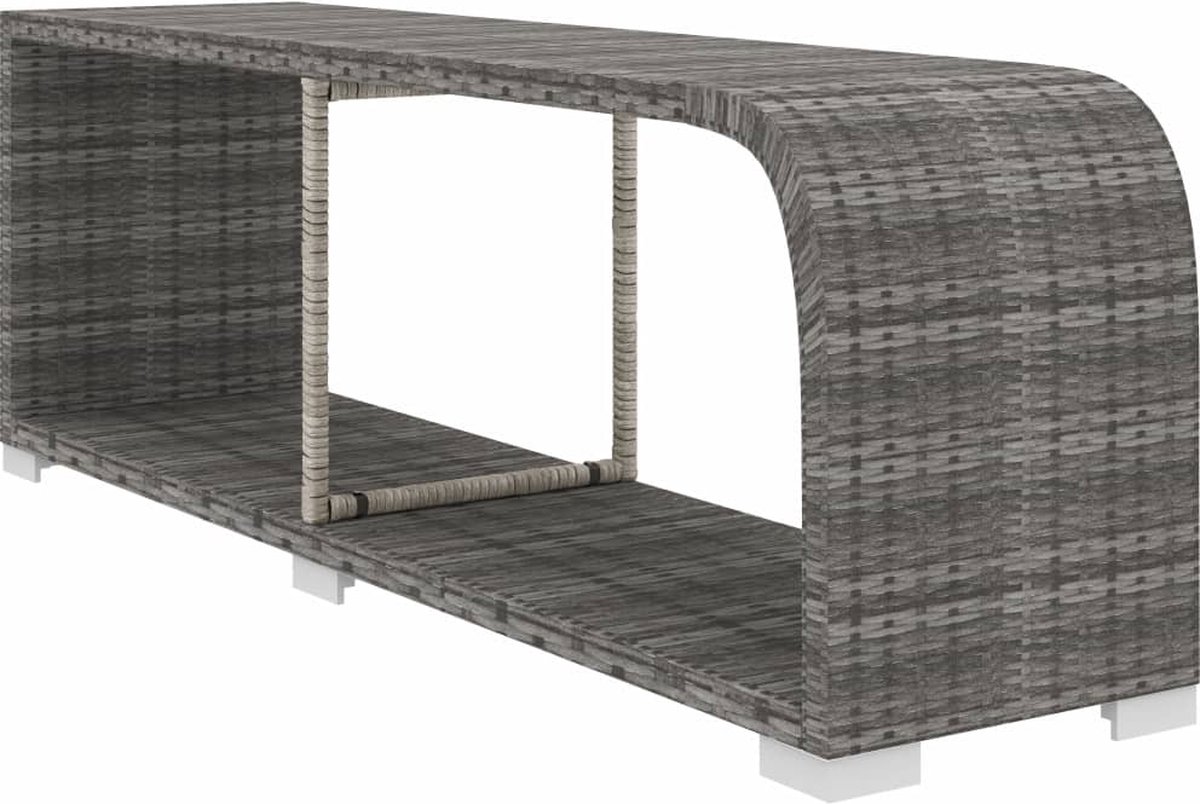 Vidaxl 11-delige Loungeset Met Kussens Poly Rattan - Grijs
