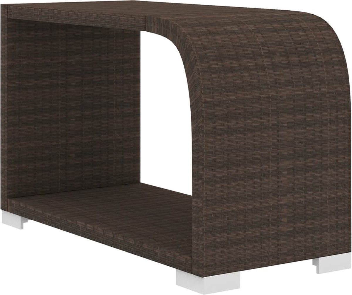 Vidaxl 11-delige Loungeset Met Kussens Poly Rattan - Bruin