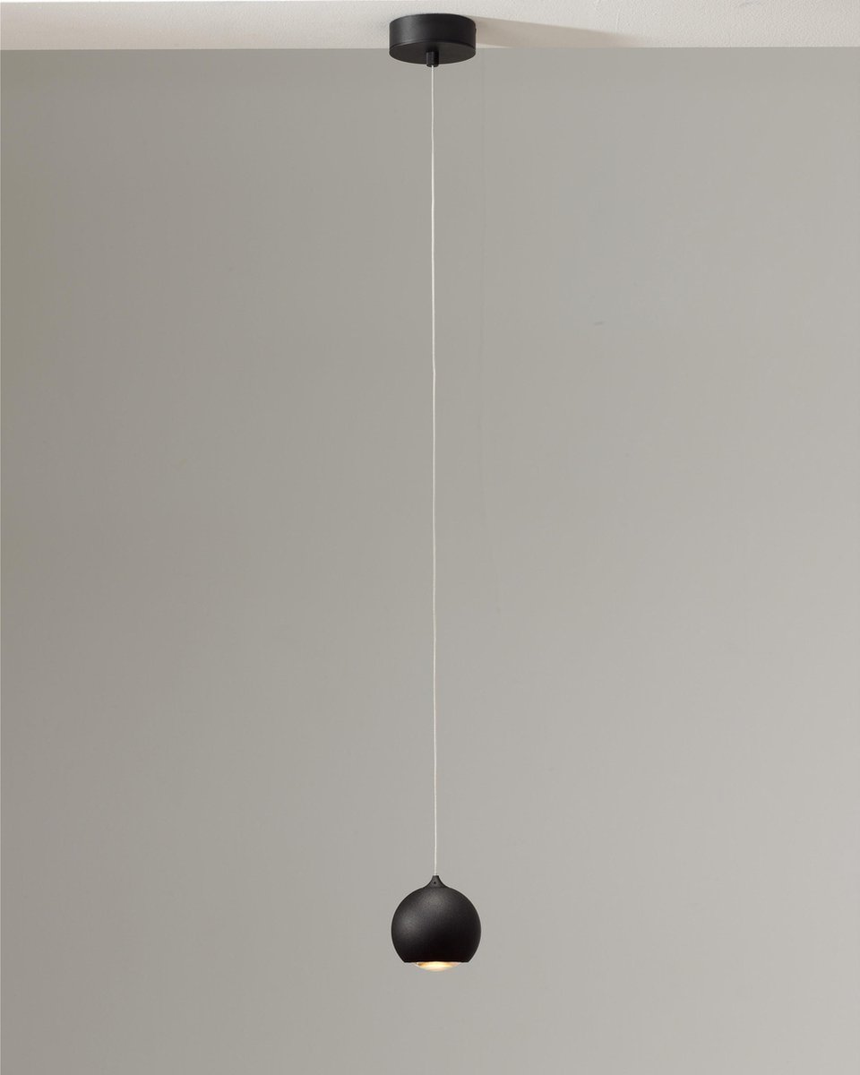 Lamponline Hanglamp Denver 1 Lichts Ø 10 Cm - Zwart