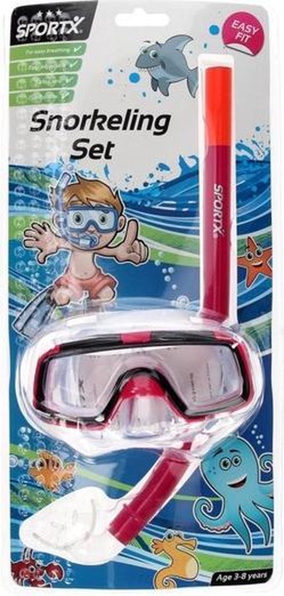 Sportx Snorkelset Voor Kinderen / Meisjes - Kids Snorkelset - Roze