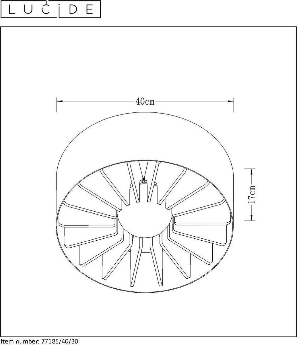 Lucide Zidane Plafonnière - Zwart