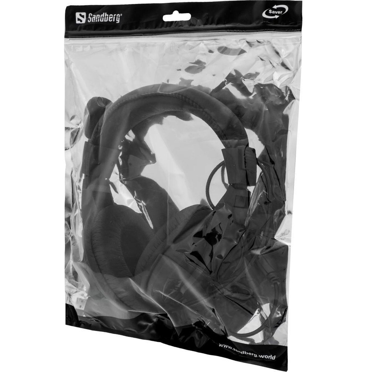 Sandberg Saver USB Headset Large Hoofdband - Zwart