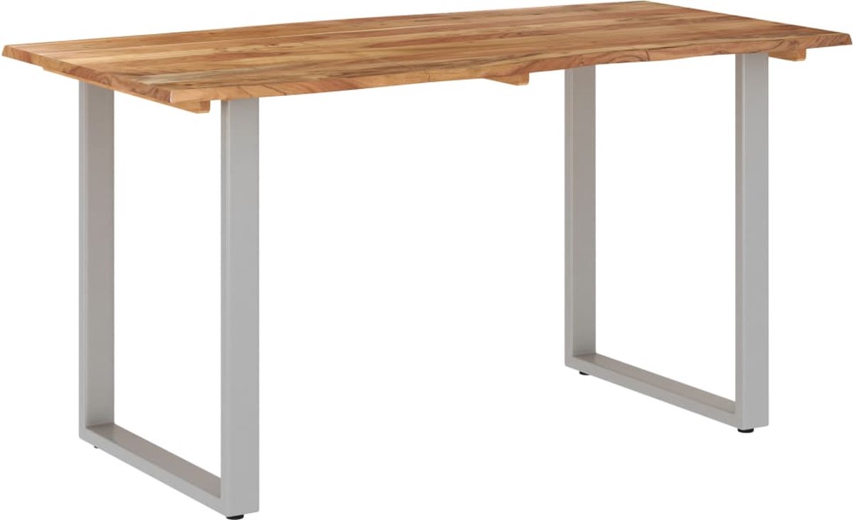 Vidaxl Eettafel 140x70x76 Cm Massief Acaciahout - Bruin