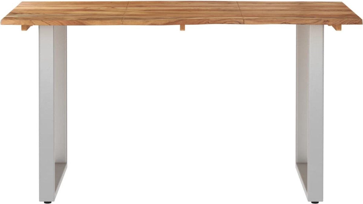 Vidaxl Eettafel 140x70x76 Cm Massief Acaciahout - Bruin