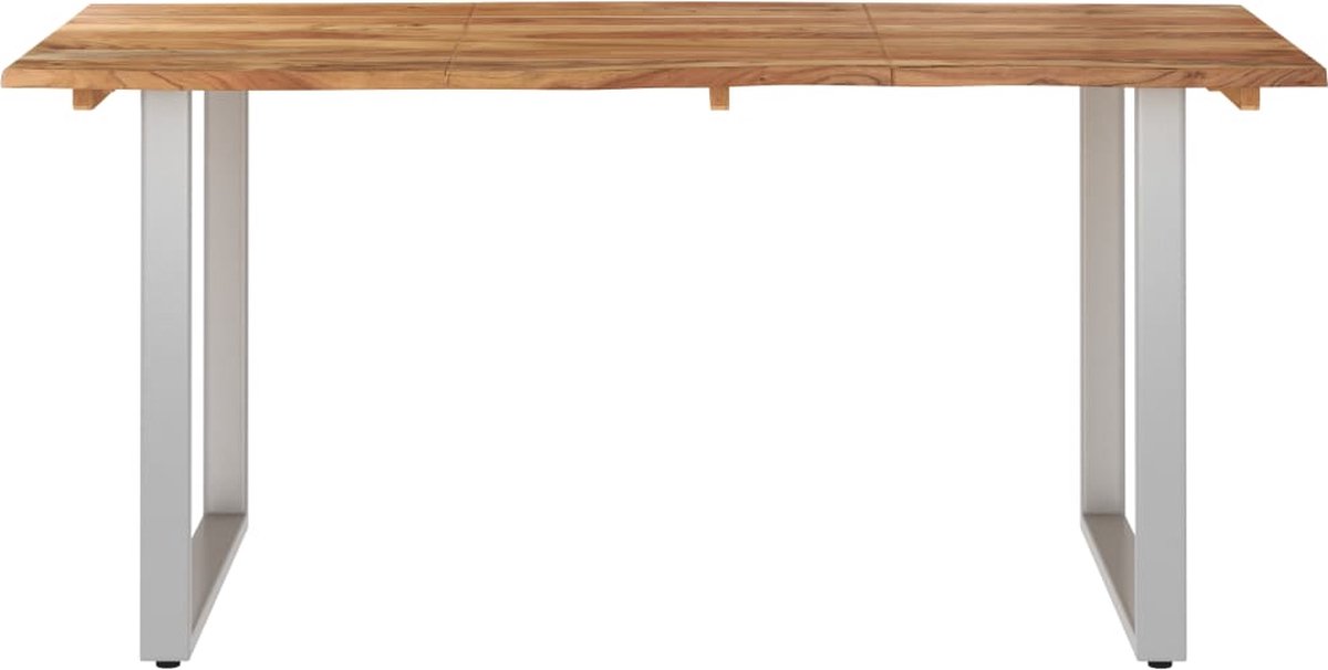 Vidaxl Eettafel 160x80x76 Cm Massief Acaciahout - Bruin