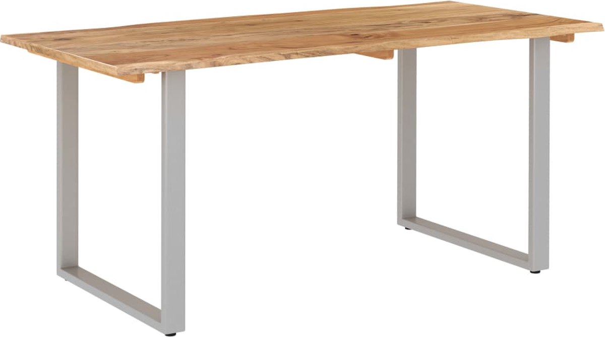 Vidaxl Eettafel 160x80x76 Cm Massief Acaciahout - Bruin