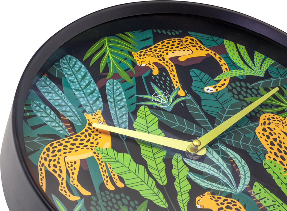 Wandklok Nxt Urban-jungledia 30cm Kunststof - Groen