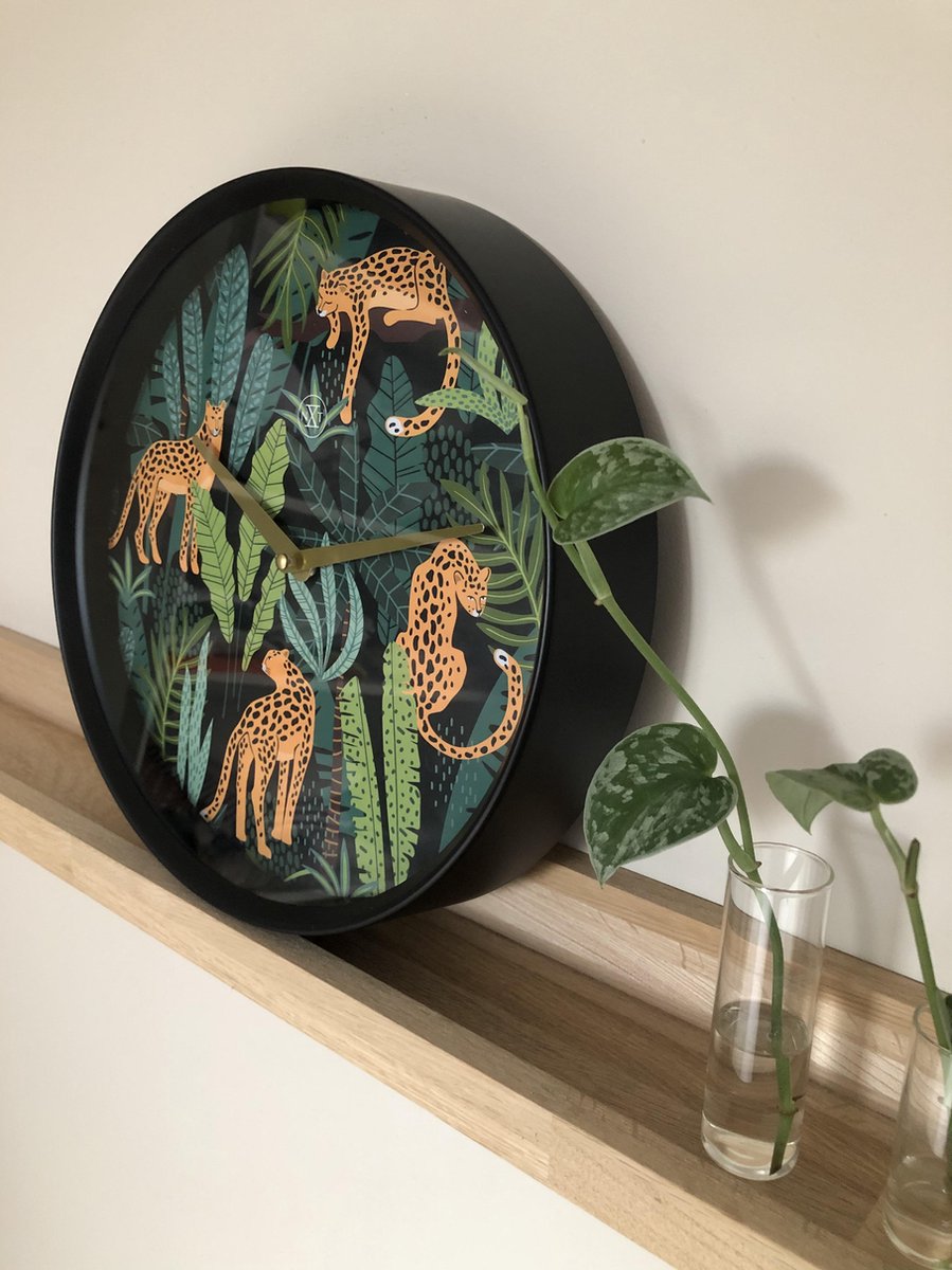 Wandklok Nxt Urban-jungledia 30cm Kunststof - Groen