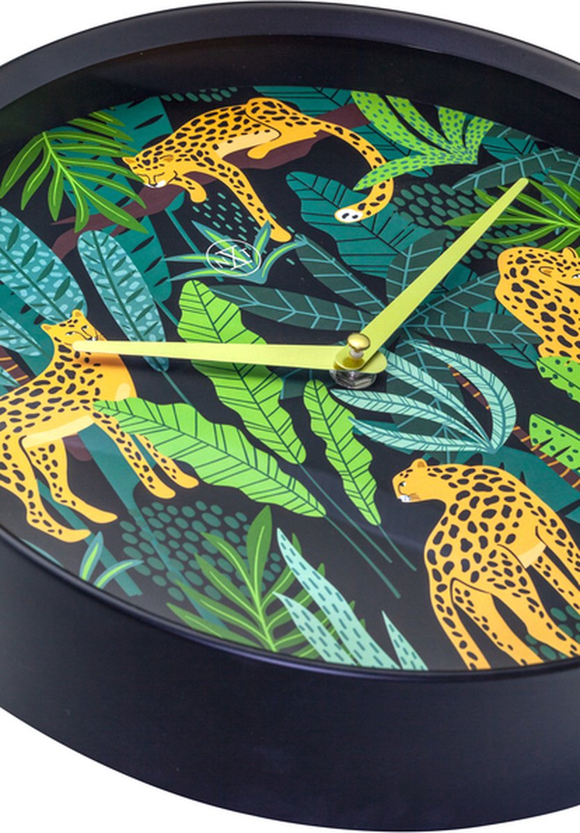 Wandklok Nxt Urban-jungledia 30cm Kunststof - Groen