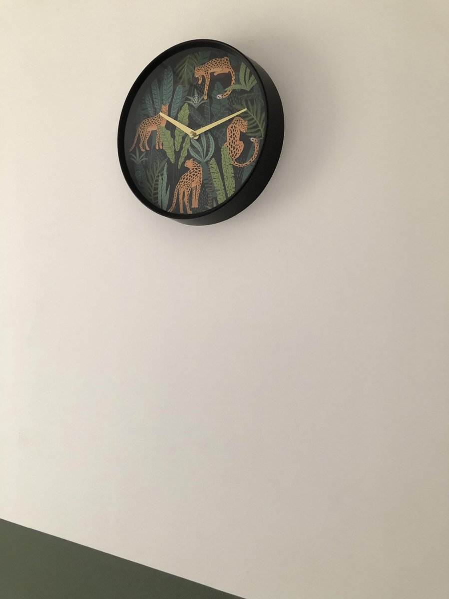 Wandklok Nxt Urban-jungledia 30cm Kunststof - Groen