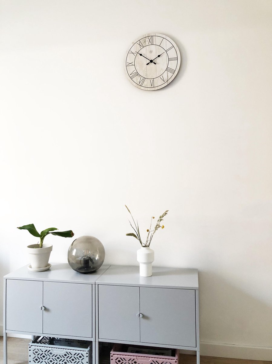 Wandklok Nxt Paul Dia 40cm Hout - Wit