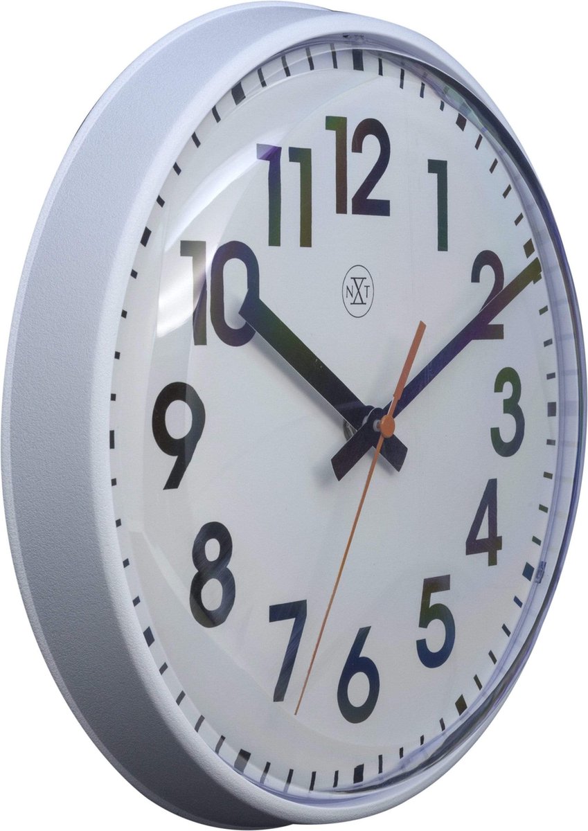 Wandklok Nxt Diam. 26cm Kunststof,te Wijzerplaat - Wit