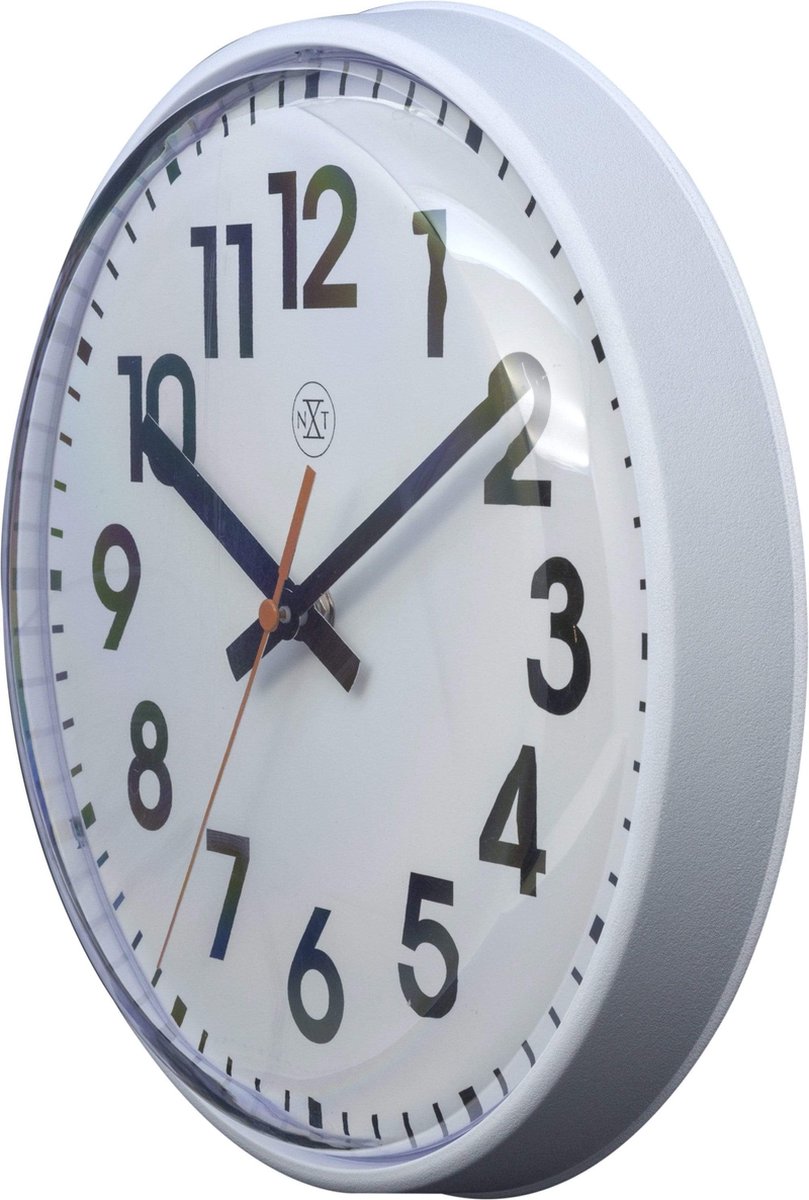 Wandklok Nxt Diam. 26cm Kunststof,te Wijzerplaat - Wit