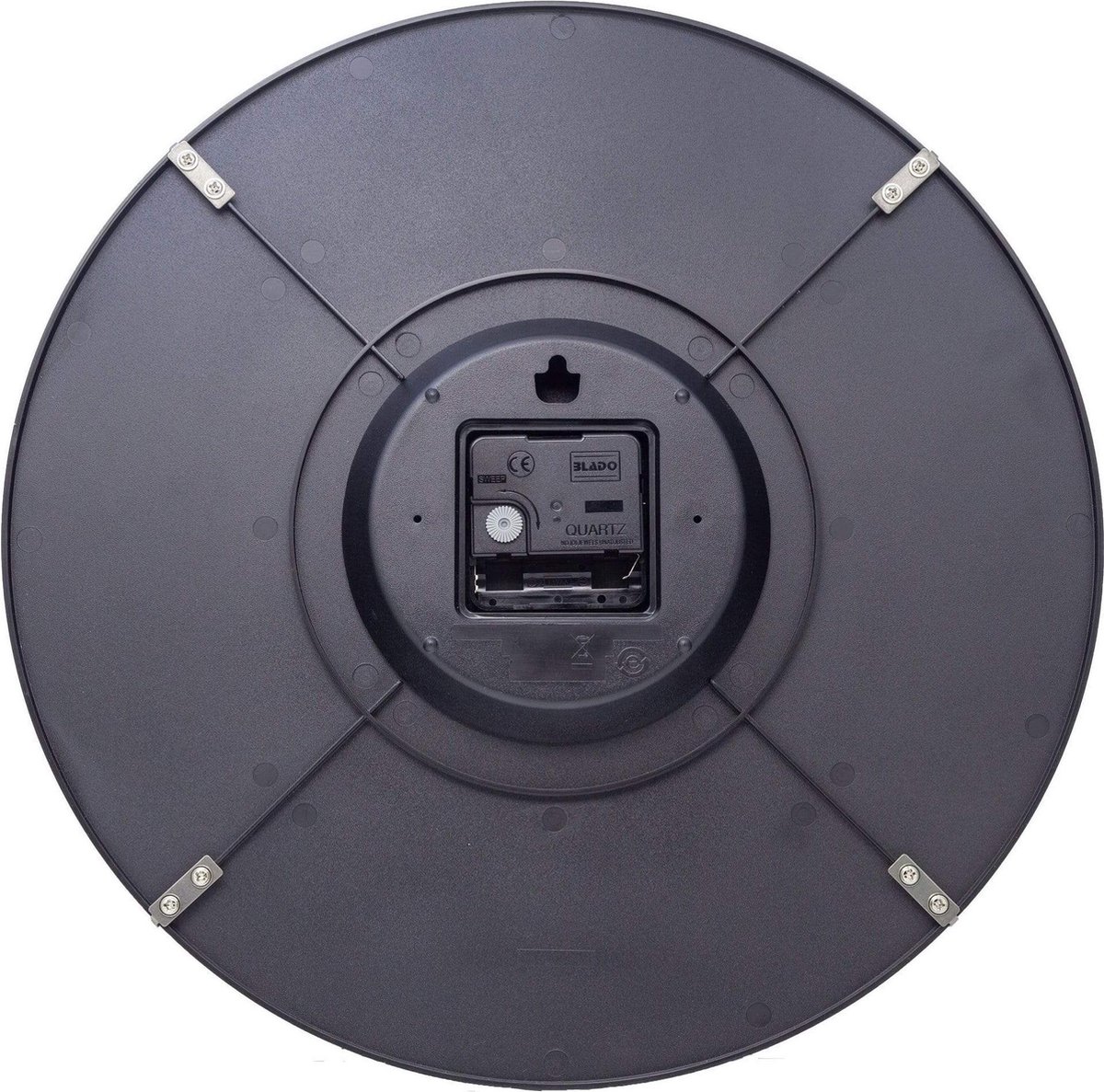 Wandklok Nextime Edge-wood-dome Dia 35cm Kunststof Licht - Bruin