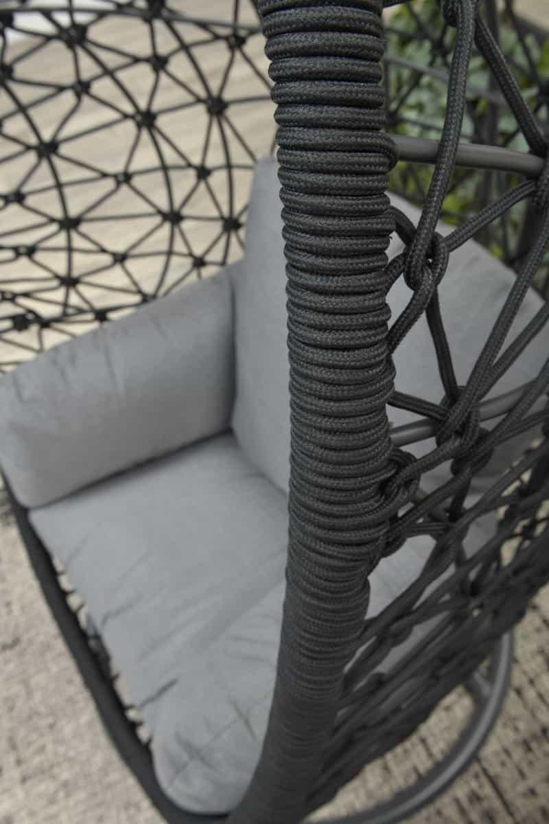 Garden Impressions Hangstoel Panama Hangstoel Ei - Rope - Zwart