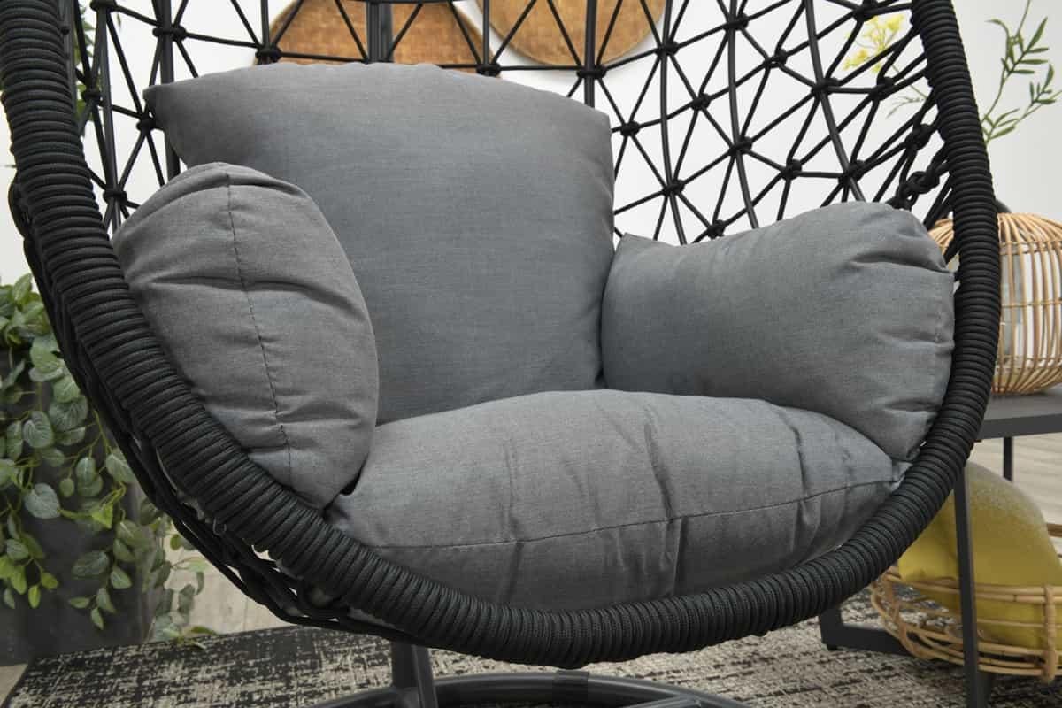 Garden Impressions Hangstoel Panama Hangstoel Ei - Rope - Zwart