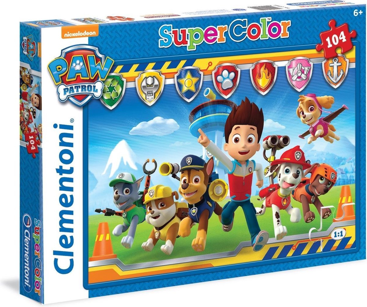 Clementoni Legpuzzel Paw Patrol 104 Stukjes 48,5 X 33,5 Cm