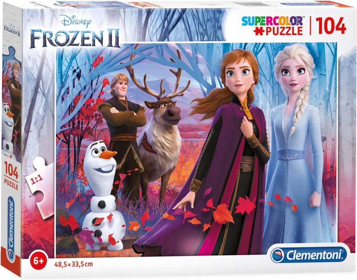 Clementoni Legpuzzel Frozen 2 104 Stukjes 48,5 X 33,5 Cm