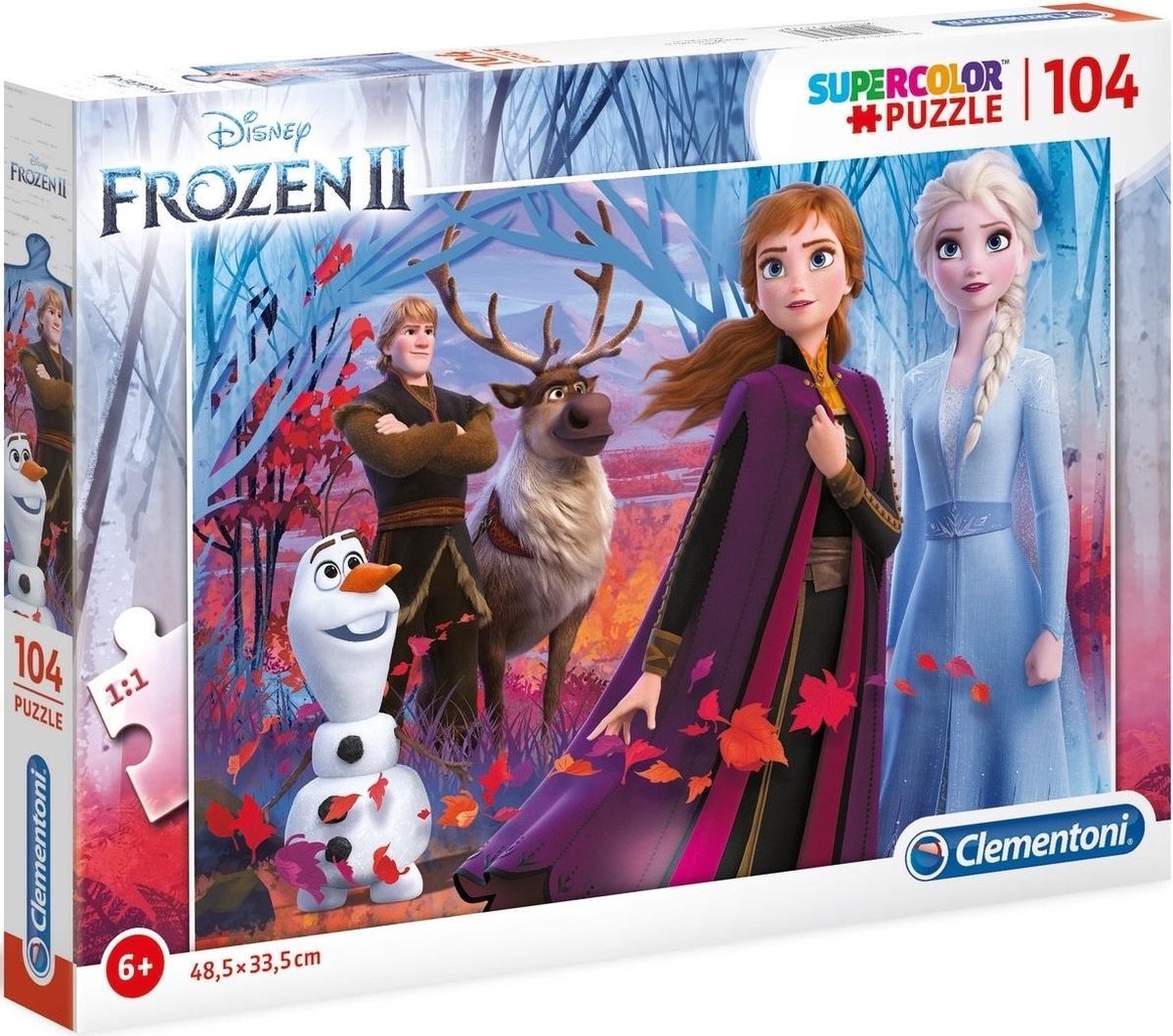 Clementoni Legpuzzel Frozen 2 104 Stukjes 48,5 X 33,5 Cm