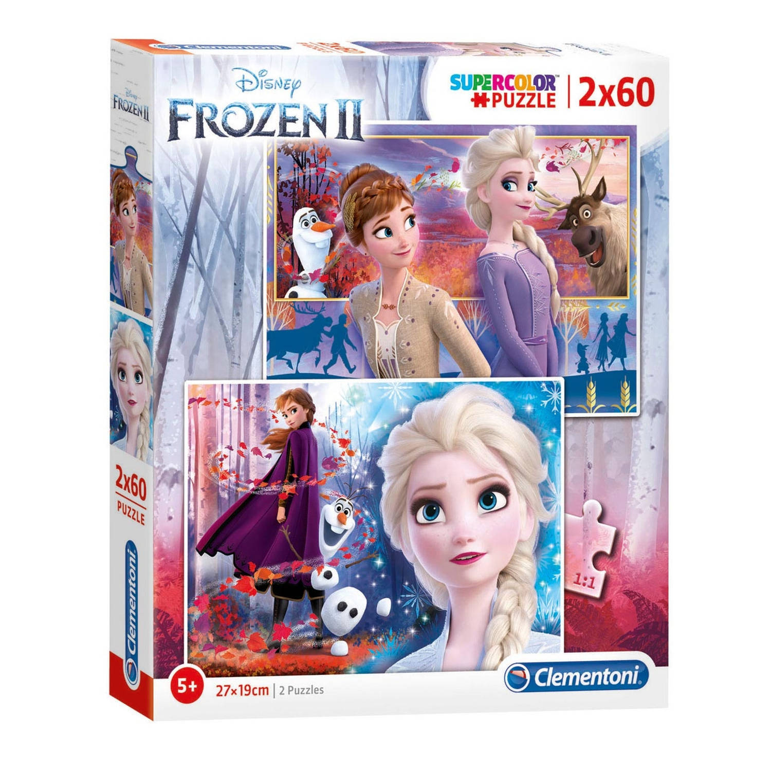 Clementoni Disney Frozen 2 Legpuzzel 2 Puzzels 60 Stukjes